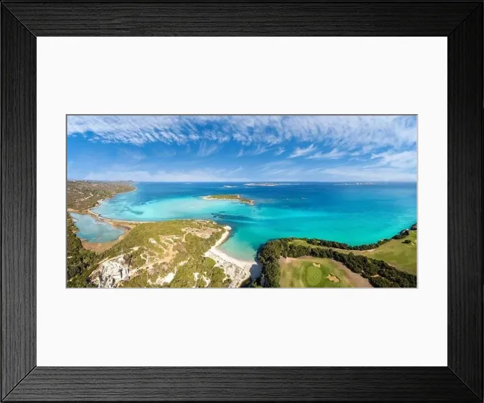 Framed Print : Landscape with Plage du Petit Sperone, Corsica island, French Framed Print : Landscape with Plage du Petit Sperone, Corsica island, French