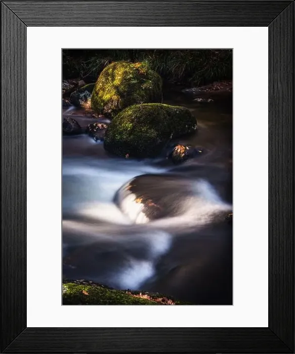Framed Print : Autumn Colours over River Dart in long exposure, Dartmoor Park, Devon, England, Europe Framed Print : Autumn Colours over River Dart in long exposure, Dartmoor Park, Devon, England, Europe