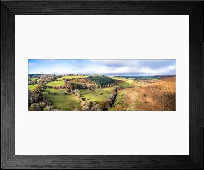 Framed Print : Autumn Colours over River Dart from a drone, Dartmoor Park, Devon, England, Europe Framed Print : Autumn Colours over River Dart from a drone, Dartmoor Park, Devon, England, Europe