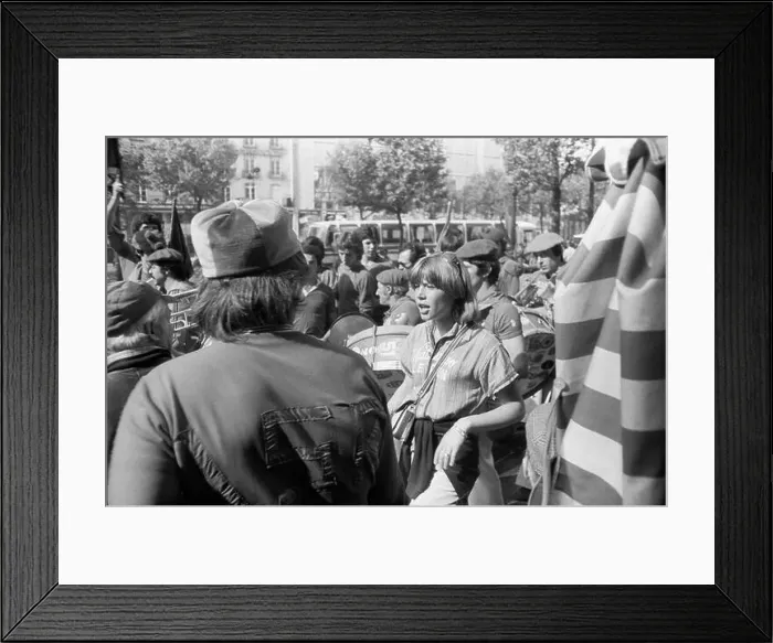 Framed Print : A procession of Beziers fans on the occasion of the victory in the rugby club championship Framed Print : A procession of Beziers fans on the occasion of the victory in the rugby club championship