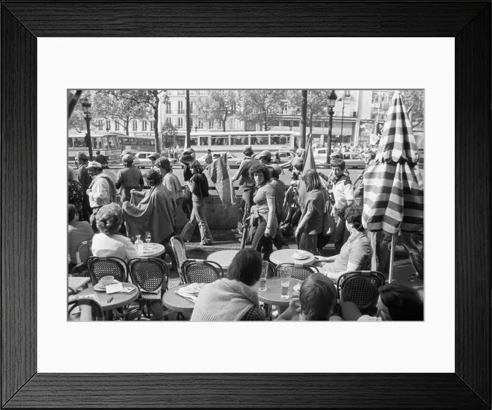 Framed Print : A procession of Beziers fans on the occasion of the victory in the rugby club championship Framed Print : A procession of Beziers fans on the occasion of the victory in the rugby club championship