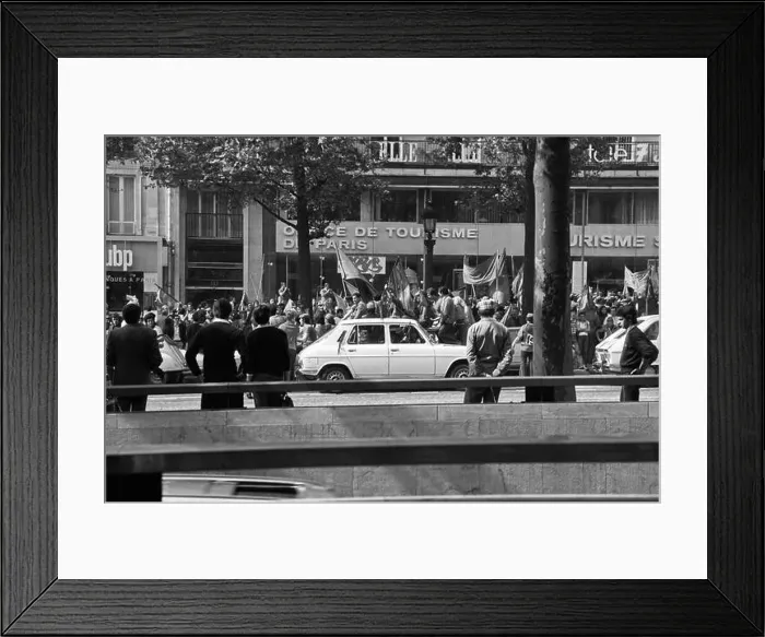 Framed Print : A procession of Beziers fans on the occasion of the victory in the rugby club championship Framed Print : A procession of Beziers fans on the occasion of the victory in the rugby club championship