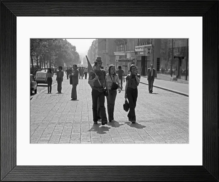 Framed Print : A procession of Beziers fans on the occasion of the victory in the rugby club championship Framed Print : A procession of Beziers fans on the occasion of the victory in the rugby club championship