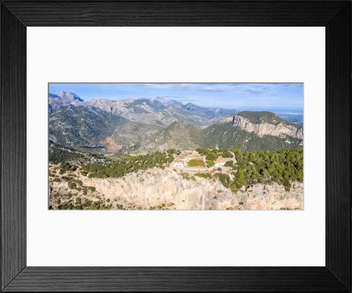 Framed Print : Ruins of castle Castell Alaro on Mallorca mountain landscape scenery travel traveling holidays vacation aerial photo Framed Print : Ruins of castle Castell Alaro on Mallorca mountain landscape scenery travel traveling holidays vacation aerial photo
