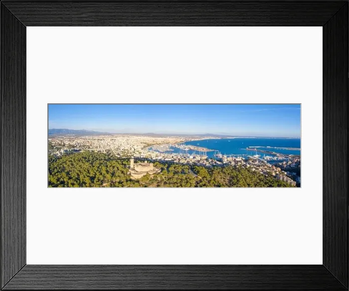 Framed Print : Castell de Bellver castle with Palma de Mallorca Framed Print : Castell de Bellver castle with Palma de Mallorca
