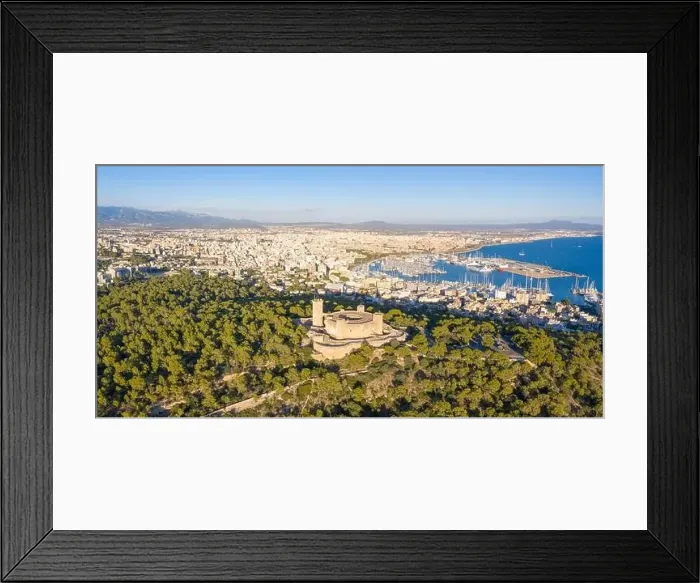 Framed Print : Castell de Bellver castle with Palma de Mallorca Framed Print : Castell de Bellver castle with Palma de Mallorca