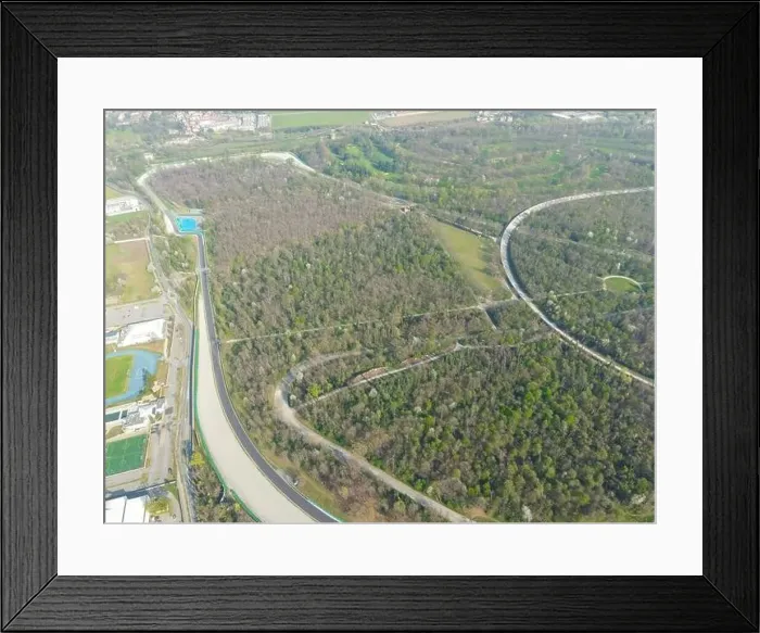 Framed Print : Aerial view of The Autodromo Nazionale of Monza Framed Print : Aerial view of The Autodromo Nazionale of Monza