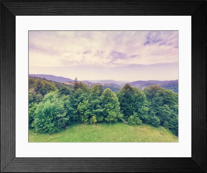 Framed Print : View of mountains in the summer morning Framed Print : View of mountains in the summer morning