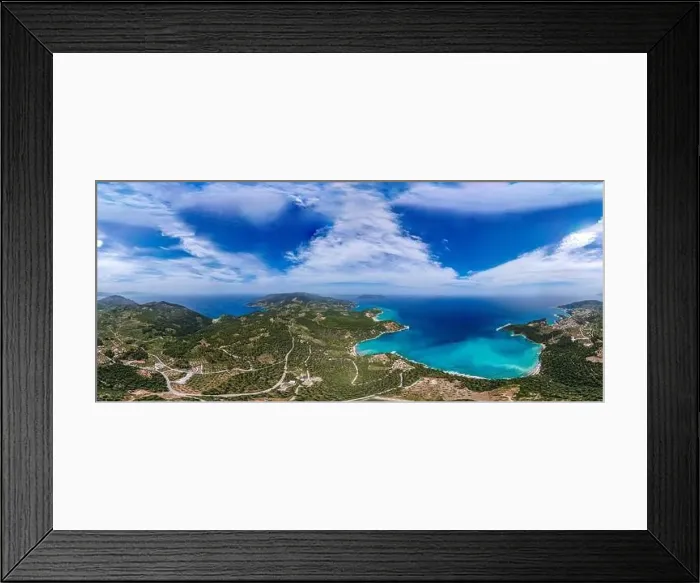 Framed Print : 360 Aerial panoramic view over Patitiri Framed Print : 360 Aerial panoramic view over Patitiri