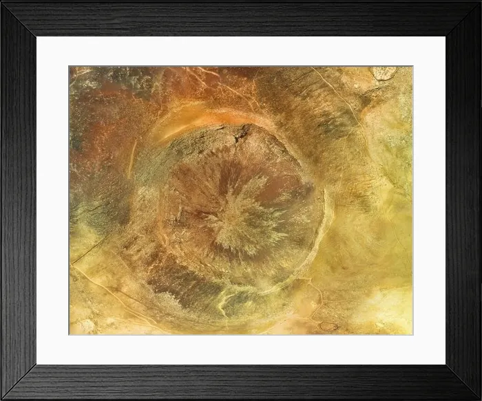 Framed Print : Aerial top down view of volcan Calderon Hondo Corralejo Fuerteventura Framed Print : Aerial top down view of volcan Calderon Hondo Corralejo Fuerteventura