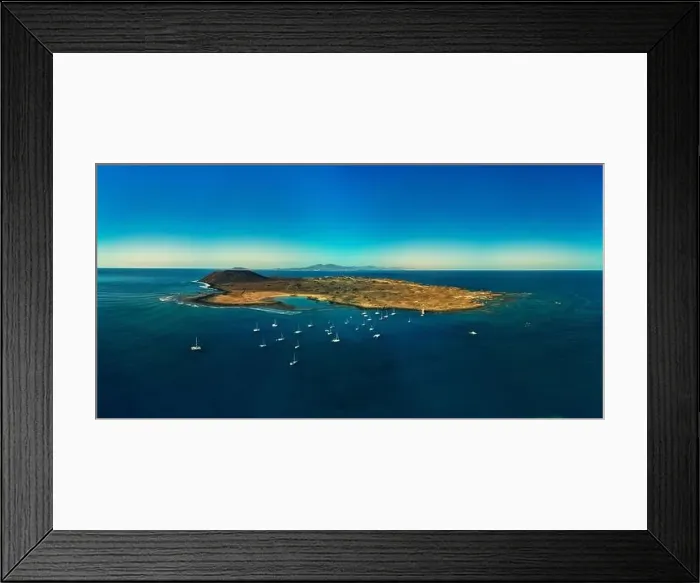 Framed Print : Beautiful panoramic view over Isla de Lobos Fuerteventura Canary Islands Spain Framed Print : Beautiful panoramic view over Isla de Lobos Fuerteventura Canary Islands Spain