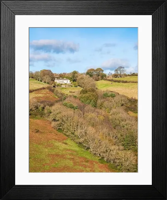 Framed Print : English Village and farmlands in Autumn Colors, Kingswear, Brixham, Devon, England, Europe Framed Print : English Village and farmlands in Autumn Colors, Kingswear, Brixham, Devon, England, Europe