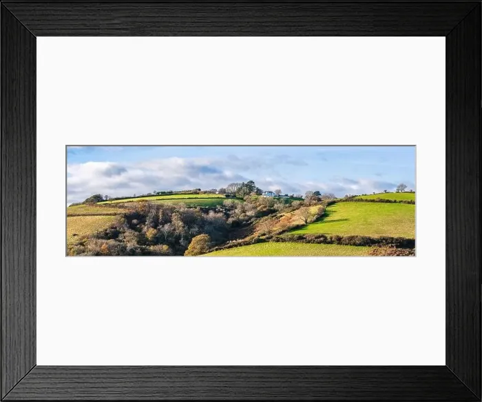 Framed Print : English Village and farmlands in Autumn Colors, Kingswear, Brixham, Devon, England, Europe Framed Print : English Village and farmlands in Autumn Colors, Kingswear, Brixham, Devon, England, Europe