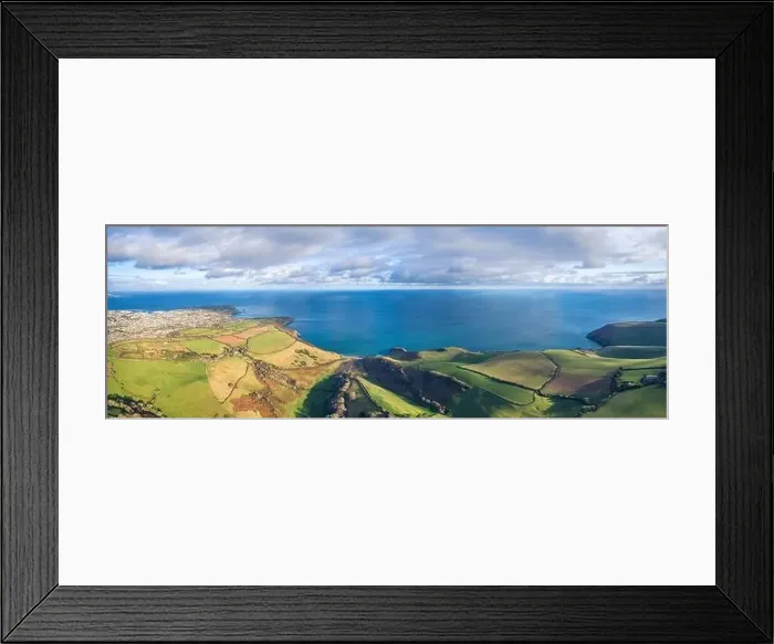 Framed Print : Panorama over Man Sands, Kingswear, Brixham, Devon, England, Europe Framed Print : Panorama over Man Sands, Kingswear, Brixham, Devon, England, Europe