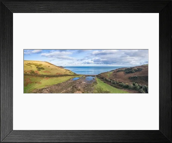 Framed Print : Panorama over Man Sands, Kingswear, Brixham, Devon, England, Europe Framed Print : Panorama over Man Sands, Kingswear, Brixham, Devon, England, Europe