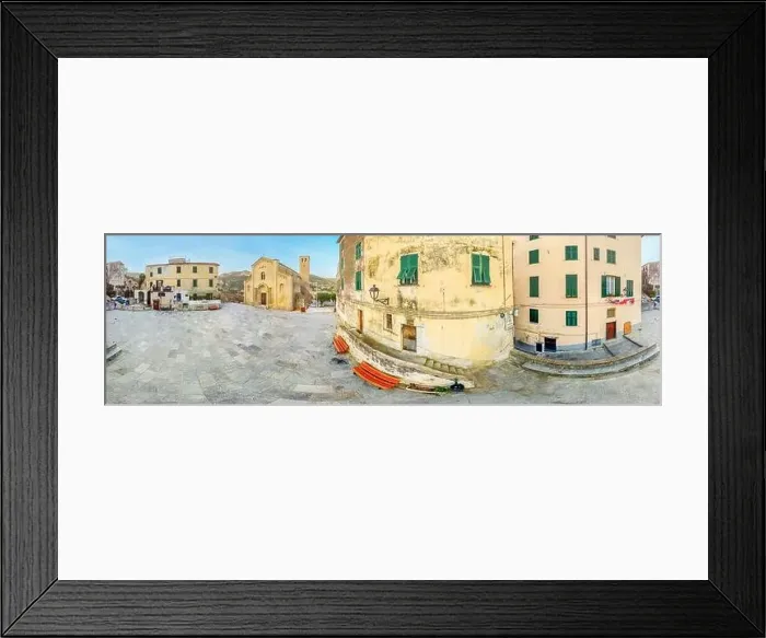 Framed Print : Beautiful panoramic view of Colletta square Framed Print : Beautiful panoramic view of Colletta square