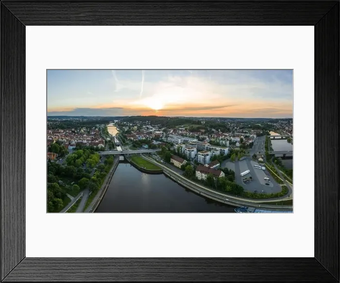 Framed Print : Panorama of the city of Regensburg in Bavaria with the river Danube the illuminated cathedral Framed Print : Panorama of the city of Regensburg in Bavaria with the river Danube the illuminated cathedral