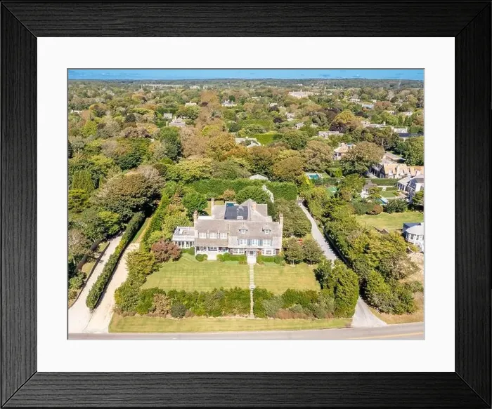 Framed Print : Aerial view of 354 Bluff Road in Amagansett, NY Framed Print : Aerial view of 354 Bluff Road in Amagansett, NY