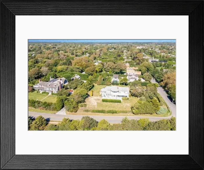 Framed Print : Aerial view of 346 Bluff Road, Amagansett, NY Framed Print : Aerial view of 346 Bluff Road, Amagansett, NY