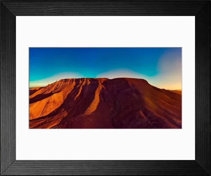 Framed Print : Panoramic view of the volcanic mountains of Fuerteventura Framed Print : Panoramic view of the volcanic mountains of Fuerteventura