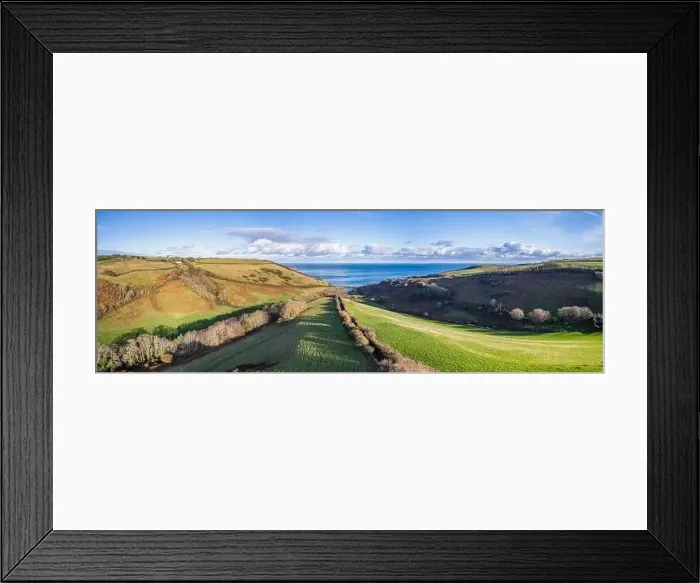 Framed Print : Panorama over Man Sands, Kingswear, Brixham, Devon, England, Europe Framed Print : Panorama over Man Sands, Kingswear, Brixham, Devon, England, Europe