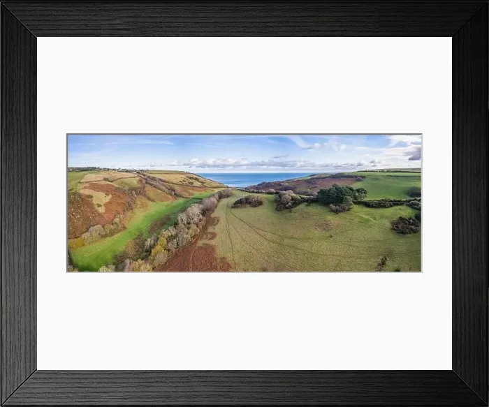 Framed Print : Panorama over Man Sands, Kingswear, Brixham, Devon, England, Europe Framed Print : Panorama over Man Sands, Kingswear, Brixham, Devon, England, Europe