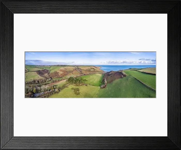 Framed Print : Panorama over Man Sands, Kingswear, Brixham, Devon, England, Europe Framed Print : Panorama over Man Sands, Kingswear, Brixham, Devon, England, Europe