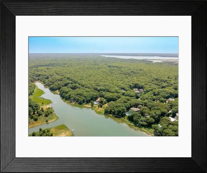 Framed Print : Hog Creek and a distant Three Mile Harbor, East Hampton, NY Framed Print : Hog Creek and a distant Three Mile Harbor, East Hampton, NY