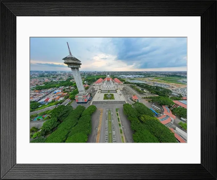 Framed Print : Aerial view of Great Mosque in Central Java Framed Print : Aerial view of Great Mosque in Central Java