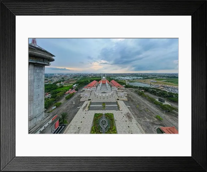 Framed Print : Aerial view of Great Mosque in Central Java Framed Print : Aerial view of Great Mosque in Central Java
