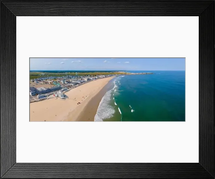 Framed Print : Hampton Beach panorama aerial view including historic waterfront buildings on Ocean Boulevard Framed Print : Hampton Beach panorama aerial view including historic waterfront buildings on Ocean Boulevard