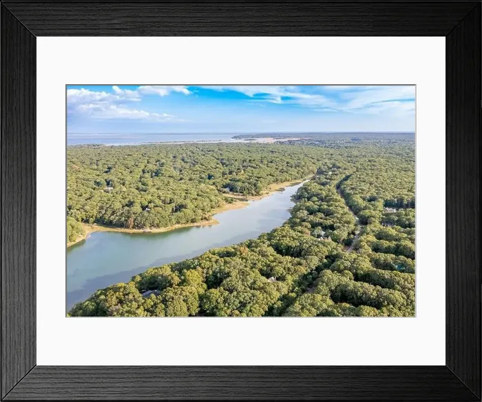 Framed Print : Aerial view of Hog Creek and vicinty, East Hampton, NY Framed Print : Aerial view of Hog Creek and vicinty, East Hampton, NY