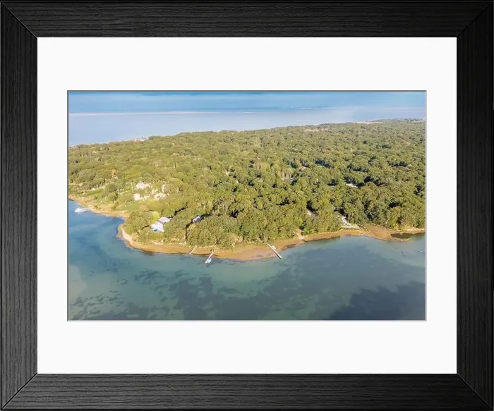Framed Print : Aerial view of Clear Water Beach Community, East Hampton, NY Framed Print : Aerial view of Clear Water Beach Community, East Hampton, NY