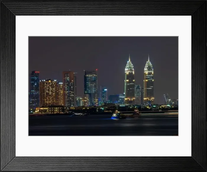 Framed Print : Dubai Skyline after sunset Framed Print : Dubai Skyline after sunset