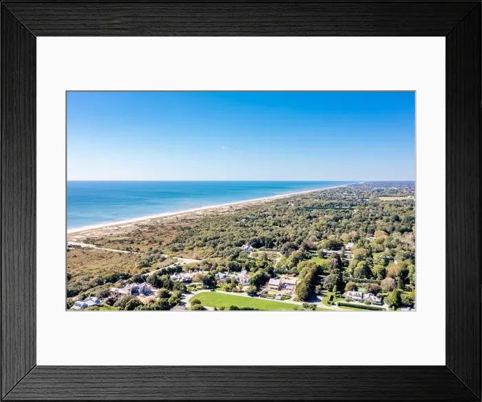Framed Print : Aerail view of Amagansett beach and vicinty Framed Print : Aerail view of Amagansett beach and vicinty