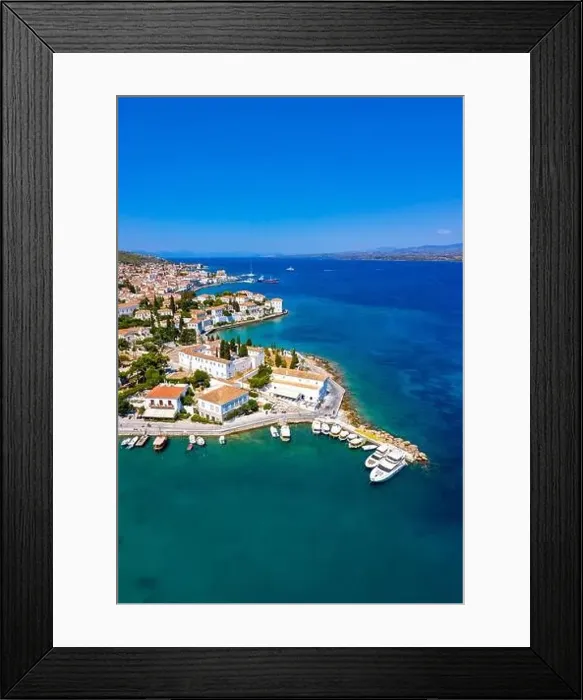 Framed Print : View of the amazing island of Spetses, Greece Framed Print : View of the amazing island of Spetses, Greece