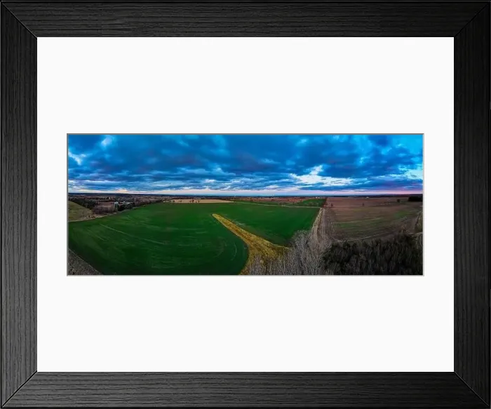Framed Print : Rural wisconsin farmland from above with panoramic view Framed Print : Rural wisconsin farmland from above with panoramic view