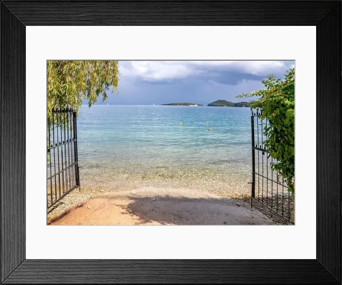 Framed Print : Gate to the sea, Lefkada, Greece Framed Print : Gate to the sea, Lefkada, Greece