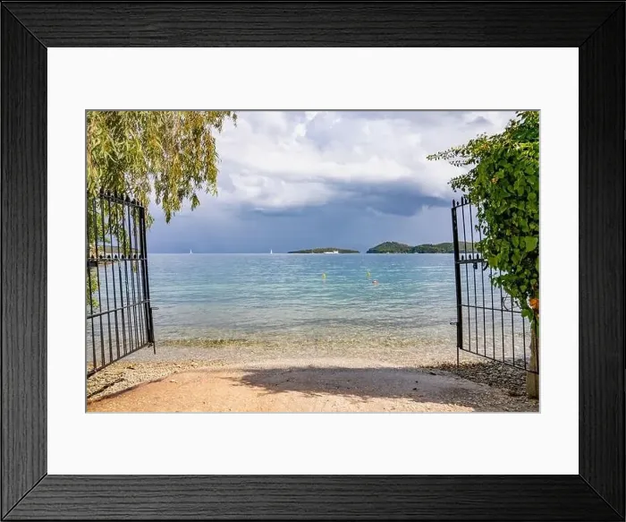 Framed Print : Gate to the sea, Lefkada, Greece Framed Print : Gate to the sea, Lefkada, Greece