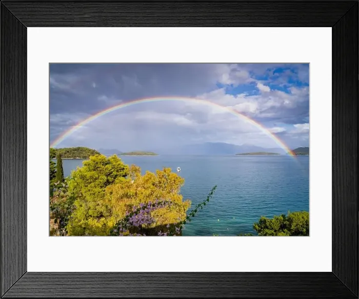 Framed Print : Rainbow over sea Framed Print : Rainbow over sea