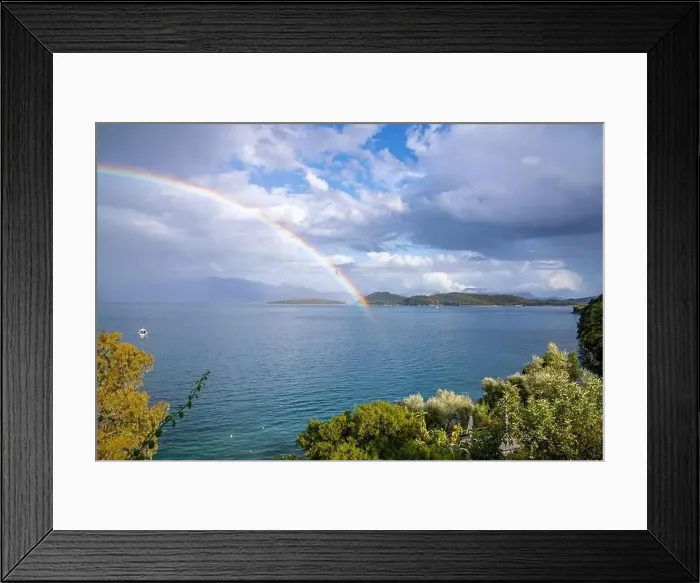 Framed Print : Rainbow over sea Framed Print : Rainbow over sea