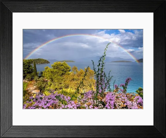Framed Print : Rainbow over sea Framed Print : Rainbow over sea