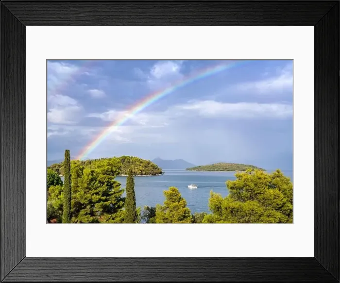Framed Print : Rainbow over sea Framed Print : Rainbow over sea