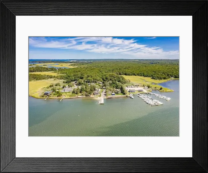 Framed Print : Aerial view of Bullhead Yacht Club and vicinity Framed Print : Aerial view of Bullhead Yacht Club and vicinity
