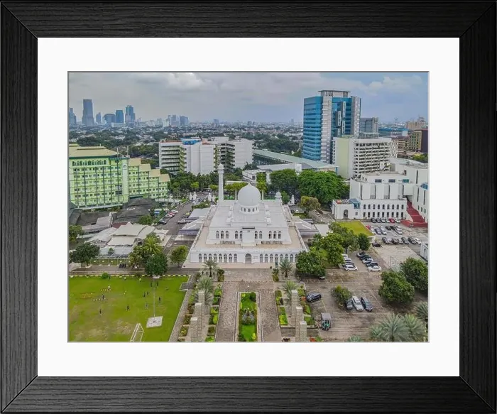 Framed Print : Al azhar Mosque panorama view Largest Mosque in Jakarta Framed Print : Al azhar Mosque panorama view Largest Mosque in Jakarta