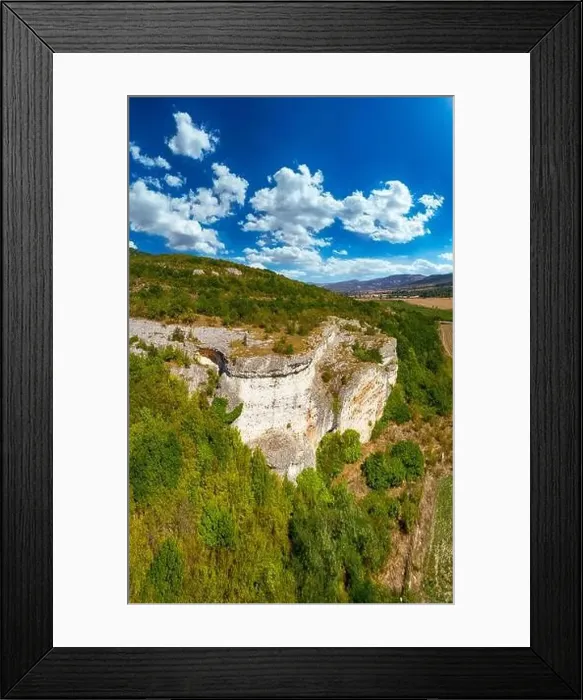 Framed Print : Aerial view of Thracian necropolis or ancient sanctuary and sacred place called Kovan Kaya in Bulgaria Framed Print : Aerial view of Thracian necropolis or ancient sanctuary and sacred place called Kovan Kaya in Bulgaria