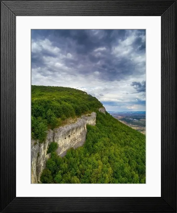 Framed Print : Drone top view Hankrumovski Rock-monastery (Shumen plateau, Bulgaria) Framed Print : Drone top view Hankrumovski Rock-monastery (Shumen plateau, Bulgaria)