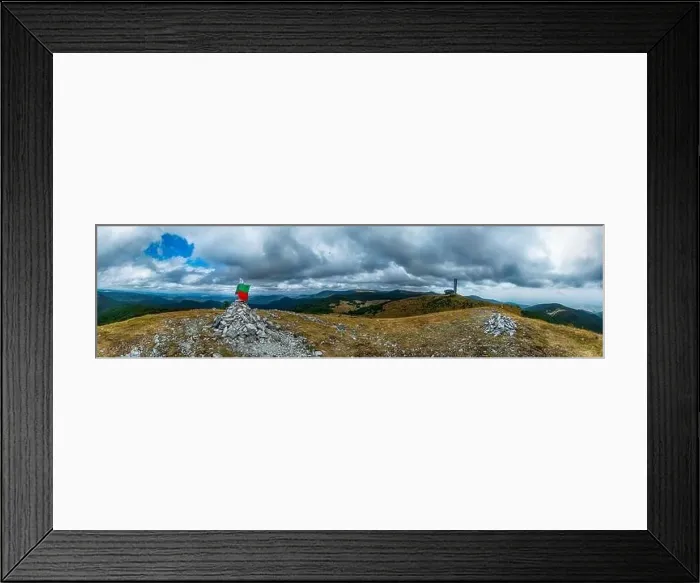 Framed Print : The Memorial House of the Bulgarian Communist Party sits on Buzludzha Peak