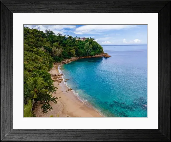 Framed Print : Banana beach Phuket Thailand, tropical beach with palm trees in Phuket Thailand Framed Print : Banana beach Phuket Thailand, tropical beach with palm trees in Phuket Thailand