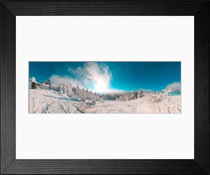 Framed Print : view of snowed ukrainian carpathian mountains copy space Framed Print : view of snowed ukrainian carpathian mountains copy space